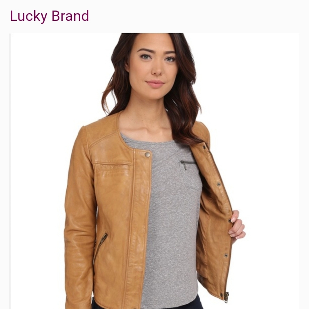 Women's Tan Leather Jacket